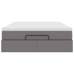 VidaXL Cadre de lit ottoman avec matelas gris 140x190 cm similicuir