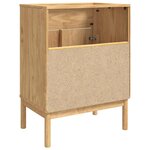 vidaXL Meuble sous Lavabo de Salle de Bain FLORO Cire marron