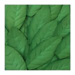 25 feuilles d'arbre en papier vert foncé - 3,5 x 7,9 cm