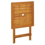 vidaXL Ensemble de bistro 3 Pièces blanc crème tissu et bois massif