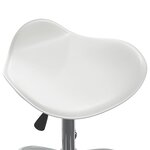 vidaXL Chaises pivotantes à manger lot de 6 blanc similicuir