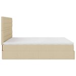 VidaXL Cadre de lit ottoman avec matelas crème 180x200 cm tissu
