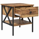 vidaXL Table de chevet avec tiroir Bois ancien 40 x 42 x 45 cm
