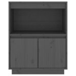 vidaXL Buffet Gris 60x34x75 cm Bois massif de pin