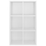 vidaXL Bibliothèque/buffet blanc brillant 66x30x98cm bois d'ingénierie