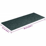 vidaXL Tapis d'escalier autocollants Rectangulaire 15 Pièces 60x25cm Vert