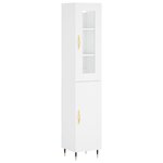 vidaXL Buffet haut Blanc 34 5x34x180 cm Bois d'ingénierie