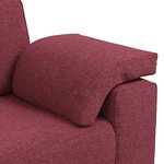 vidaXL Canapé 3 places rouge vin - 219 cm en tissu