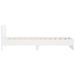 vidaXL Cadre de lit sans matelas avec tête de lit blanc 100x200 cm