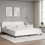 vidaXL Cadre de lit sans matelas blanc 180x200 cm similicuir