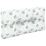 vidaXL Coussins de palette 2 Pièces motif de feuilles tissu