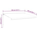 vidaXL Auvent rétractable anthracite 3 5x2 5 m tissu et aluminium