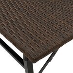 vidaXL Ensemble à manger de jardin 5 Pièces pliable marron résine tressée