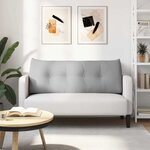 vidaXL Coussin de Dos Gris nuage 120 x 24 x 50 cm tissu