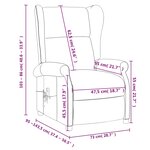 vidaXL Fauteuil de massage Rouge bordeaux Tissu