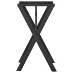 vidaXL Pieds de table à manger cadre en X 40x40x73 cm fonte