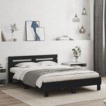 vidaXL Cadre de lit sans matelas noir 150x200 cm