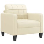 vidaXL Fauteuil Crème 60 cm Similicuir