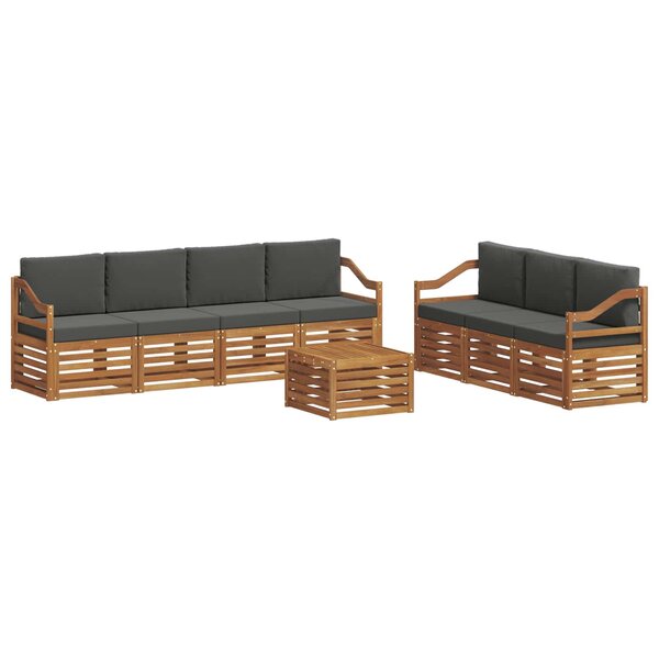 vidaXL Ensembles de canapés 8 pc Naturel et Anthracite