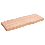 vidaXL Dessus de table bois massif traité bordure assortie
