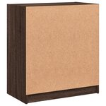 vidaXL Armoire latérale avec portes en verre chêne marron 68x37x75 5cm