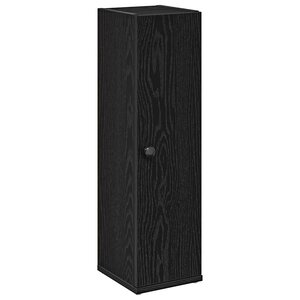 vidaXL Meuble de salle de bain avec porte-rouleau noir 20 5x22x72 cm
