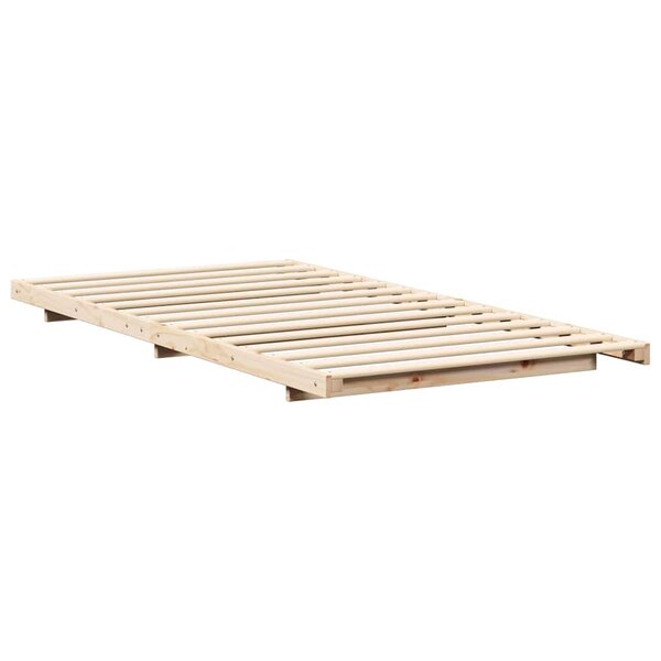 vidaXL Cadre de lit surélevé Marron 80 x 220 cm Bois massif en pin