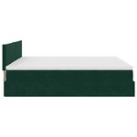 vidaXL Cadre de lit ottoman avec matelas vert foncé 200x200 cm velours
