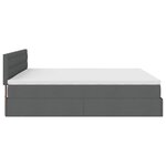 VidaXL Cadre de lit ottoman avec matelas gris foncé 200x200cm tissu