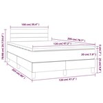 vidaXL Sommier à lattes de lit et matelas et LED Gris foncé 120x200 cm