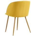 vidaXL Chaises à manger lot de 2 jaune tissu