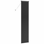 vidaXL Store de Fenêtre avec des rideaux Noir Aluminium