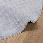 vidaXL Tapis de surface Rond HUARTE Gris Ø 200 CM Polyester