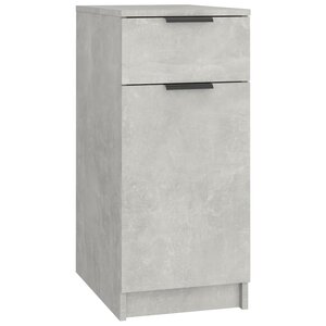 vidaXL Armoire de bureau Gris béton 33 5x50x75 cm Bois d'ingénierie