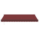 vidaXL Auvent rétractable automatique avec LED bordeaux 500x350 cm