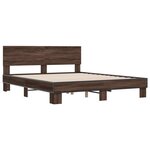 vidaXL Cadre de lit sans matelas chêne marron 150x200 cm