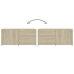 vidaXL Meuble TV Chêne sonoma 80x34x36 cm Bois d'ingénierie