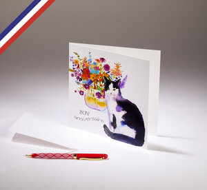 Carte anniversaire 40 ans nouvelle trentaine multicolore Draeger Paris