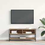 Meuble TV vidaXL en chêne artisan 100x35x45 cm en bois d'ingénierie et acier