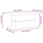 vidaXL Table basse Chêne noir 102 x 55.5 x 40 cm Bois d'ingénierie