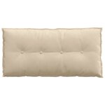 vidaXL Coussin de Dos Crème 100 x 50 cm Tissu en microfibre