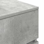 vidaXL Table de chevet gris béton 39x35x65 cm bois d’ingénierie