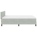 Lit à ressort vidaXL avec matelas Gris clair 140x190 cm Velours