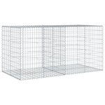 vidaXL Panier gabion avec couvercle 200x100x100 cm fer galvanisé