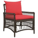 vidaXL Chaise de jardin Marron 60 x 70 x 78cm polyrotin