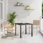 vidaXL Chaises empilables de jardin 2 Pièces Crème  Marron