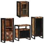 vidaXL Ensemble de mobilier de salle de bain 4 Pièces Bois massif recyclé