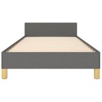vidaXL Cadre de lit sans matelas avec tête de lit 90x200cm tissu