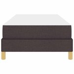vidaXL Lit à ressorts Marron foncé 90 x 200 cm tissu