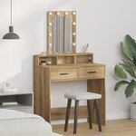 vidaXL Table de Toilette Marron 79 x 41 x 140 cm Bois d'ingénierie